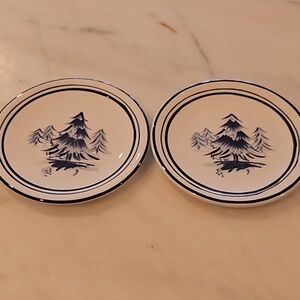 SET OF 2 DANSK BISTRO CHRISTMAS SALAD PLATES